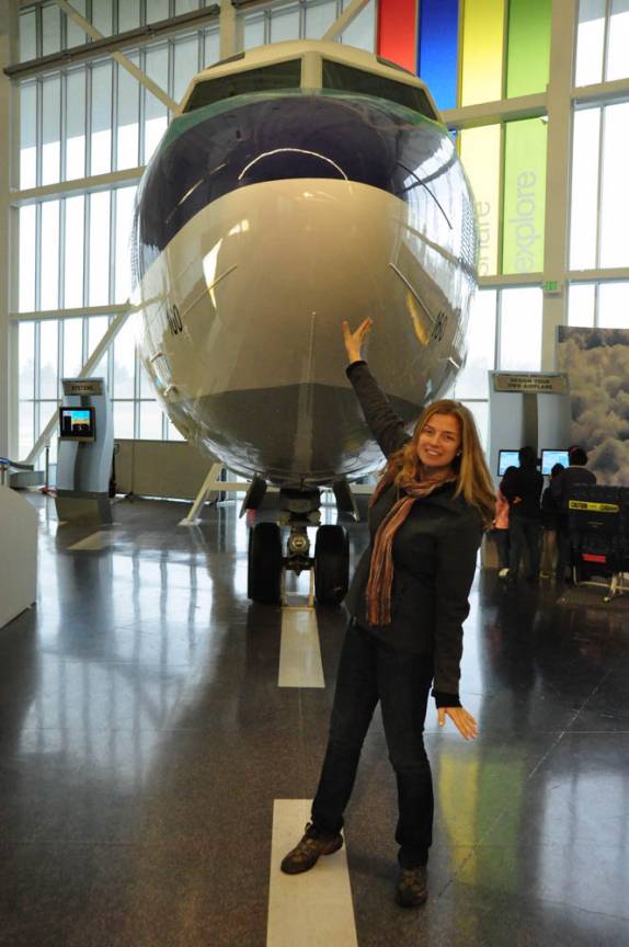 Avião exposto na fábrica da Boeing, 30 km ao norte de Seattle, no estado de Washington, nos Estados Unidos